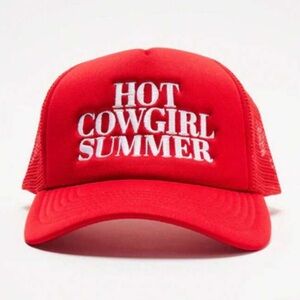 Hot Cowgirl Summer Red Trucker Hat ❤️
